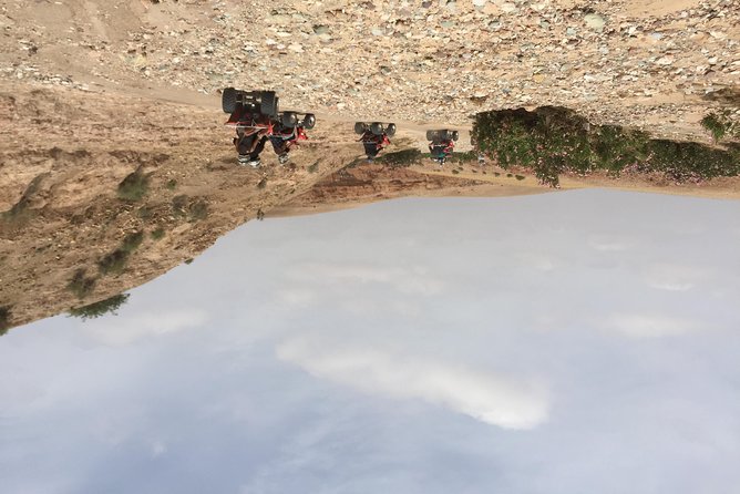 Quad biking excursion in The Desert Of Agafay & Lalla takerkoust - Stop 1: Super Quad Maroc practice time, gear, and the first taste of the scenery