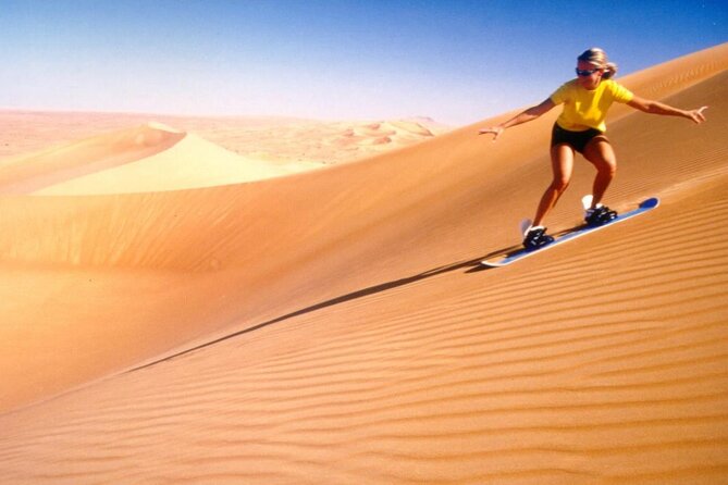 Sandboarding guided experience from Agadir&Taghazout - Two Worlds in One Half-Day: High Atlas Views Meets Atlantic Sand