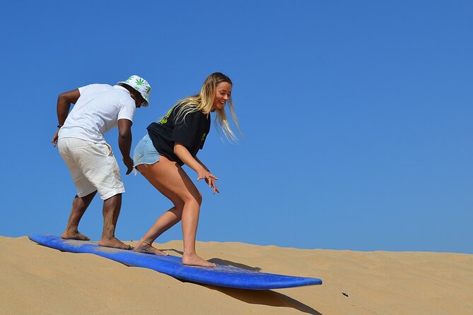 Sandboarding guided experience from Agadir&Taghazout - First Hit of Action: Dune Bashing Near the Beach
