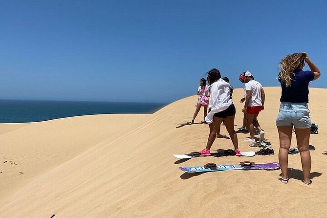 Sandboarding guided experience from Agadir&Taghazout - Photo Stops, Sunset Viewing, and the Bonus Camel Walk