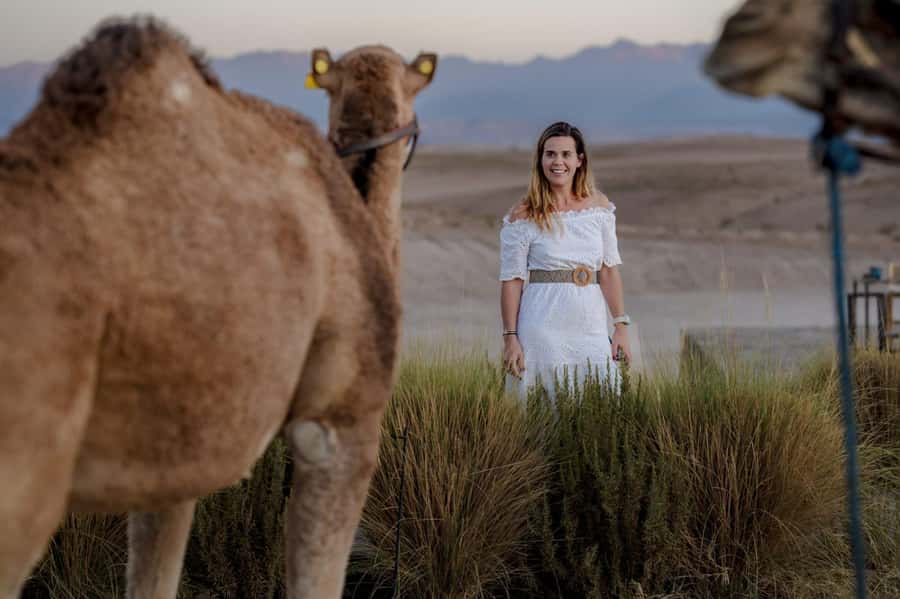 Sunset Camel Ride in Agafay Desert with dinner and pool - Dinner under a Berber tent, plus the included show