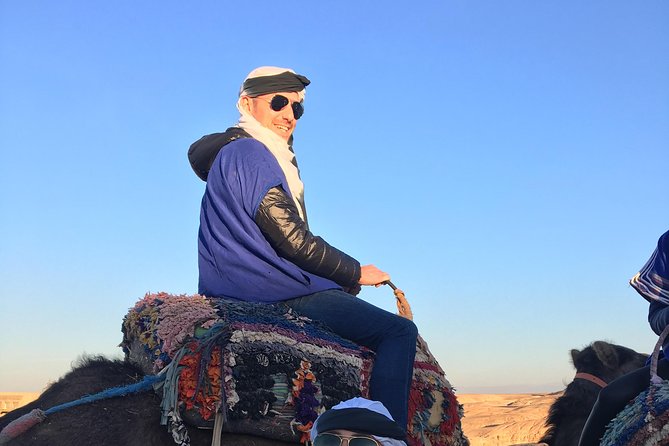 Sunset Camel Ride Quad Tour In Agafay Desert With Dinner - Tea first, then traditional clothes and camel photos