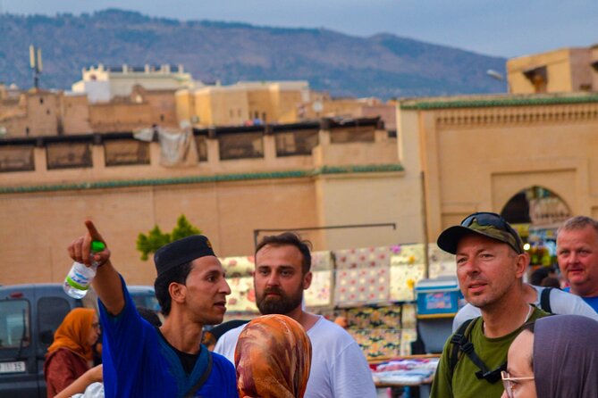 Tour guide in the old city of Fez - Sidi Ahmed Al-Tijani Zawiya: A Turquoise Minaret and a Study Complex