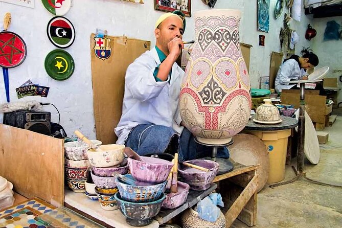 VIP TOUR OF FES- Medina by local guide & Rempart by car-FULL Day - Chouara Tannery and artisan workshops: watching tradition at work