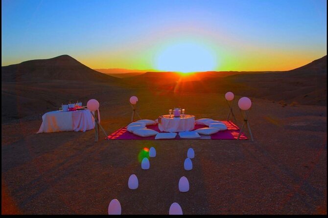 WOW dinner at Agafay Desert with Sunset from Marrakech - Price and value for $53.59, what is included and what costs extra